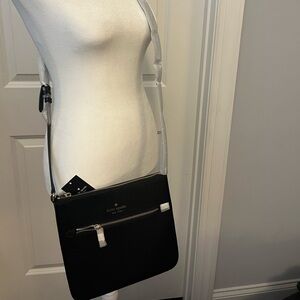 Kate Spade Black and Silver Crossbody Bag